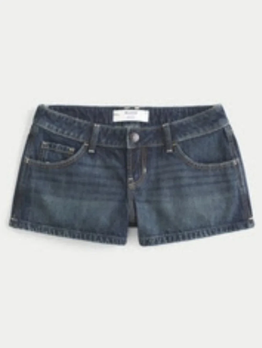 Hollister Low-Rise Dark Wash Denim Mini Shorts 8/9/29W - Picture 9 of 9